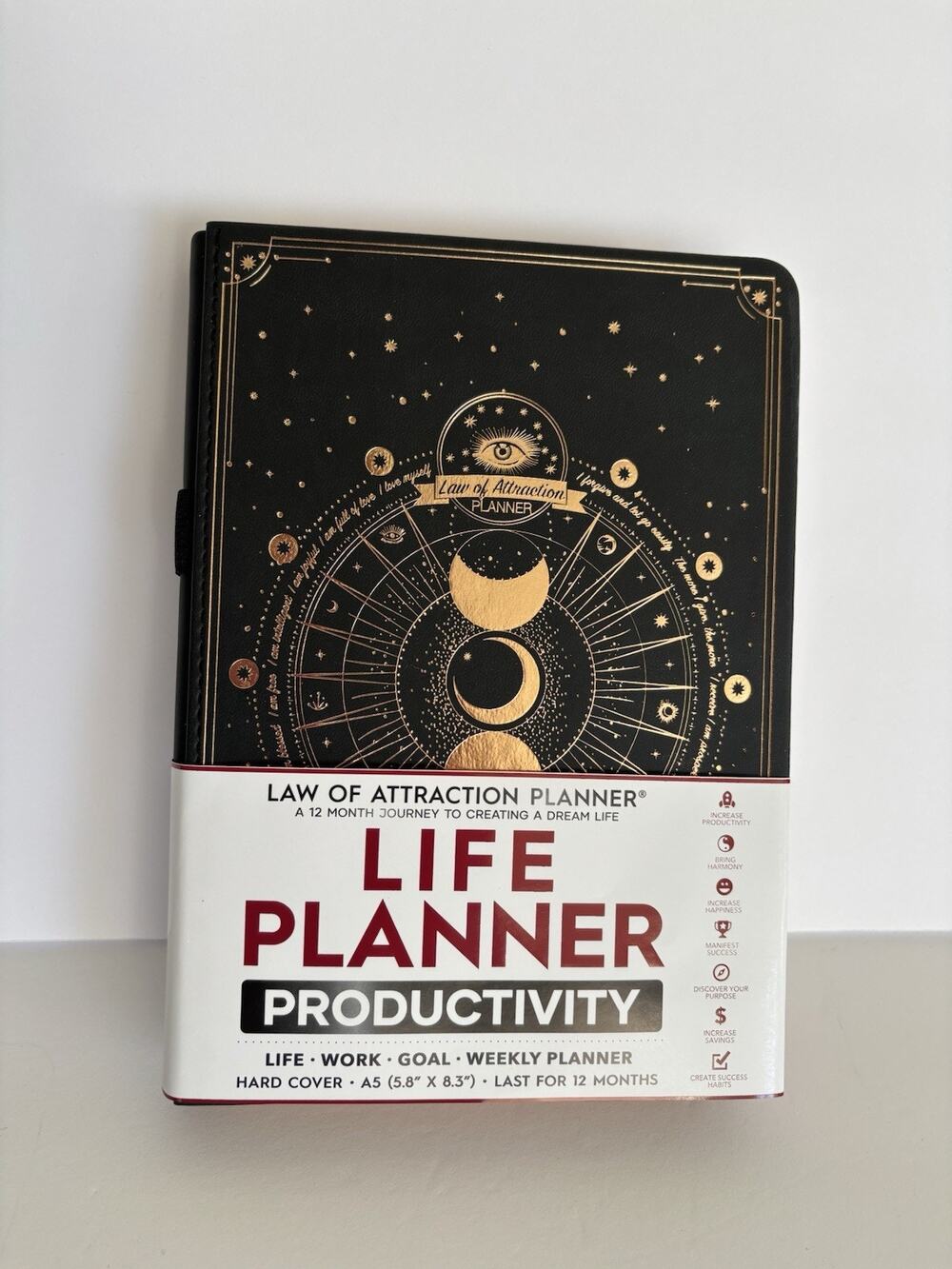 Law of Attraction Planner 12-Month Undated Journey To Creating A Dream Life, NEW
